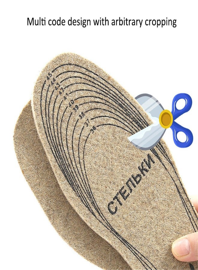 Price Xes Wool Felt Insoles, 3 Pair Soft Felt Warm Shoe Insoles for Boots, 6.5mm Thick, Freely Cut, One Size Fits Most - Image 4